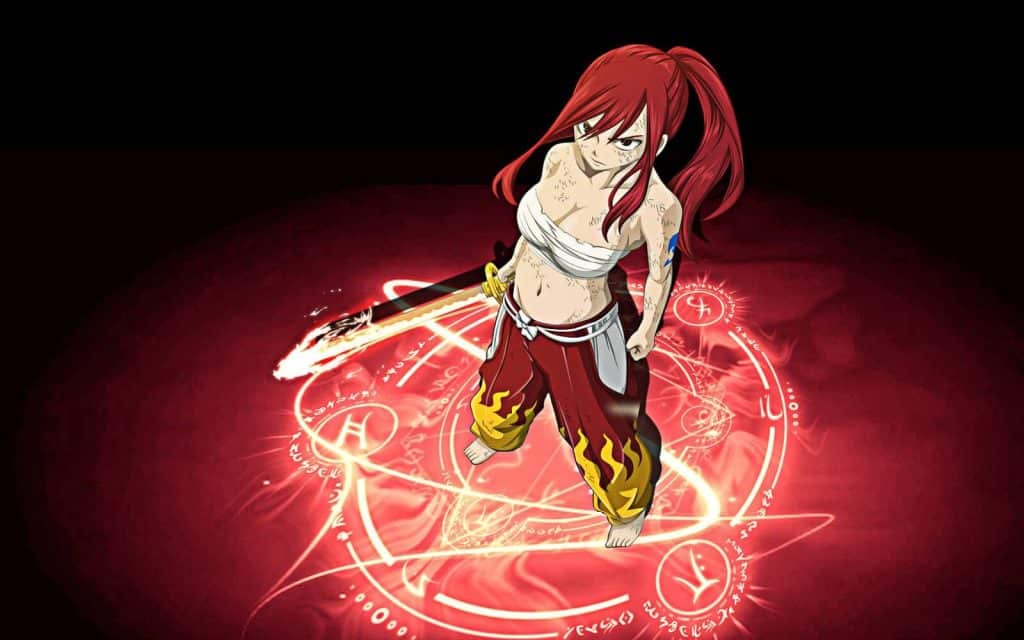 Erza Scarlet trong anime Fairy Tail