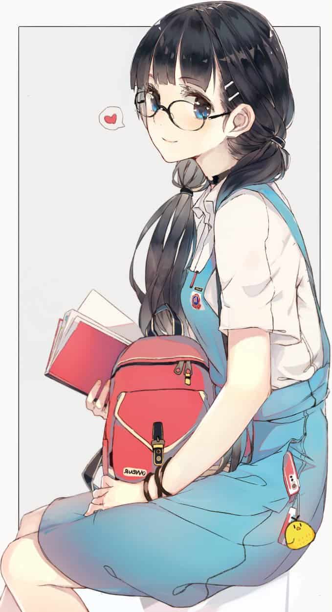 Ảnh Anime Nữ Đeo Kính Cute ❤️ Hình Đeo Kính Cực Ngầu